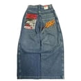 thumbnail image 1 of Y2k-ropa de calle Punk para hombre, pantalones vaqueros de Hip Hop, ropa de trabajo de la costa oeste, estilo Rap rasgado, ropa holgada de talla grande, pantalones para fregar, 1 of 5