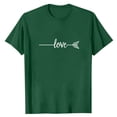 thumbnail image 3 of FRSASU Men’s Short Sleeve Shirts Crew Neck T-Shirt Love Print Casual Crew Neck Solid Basic Tops Green, 3 of 4