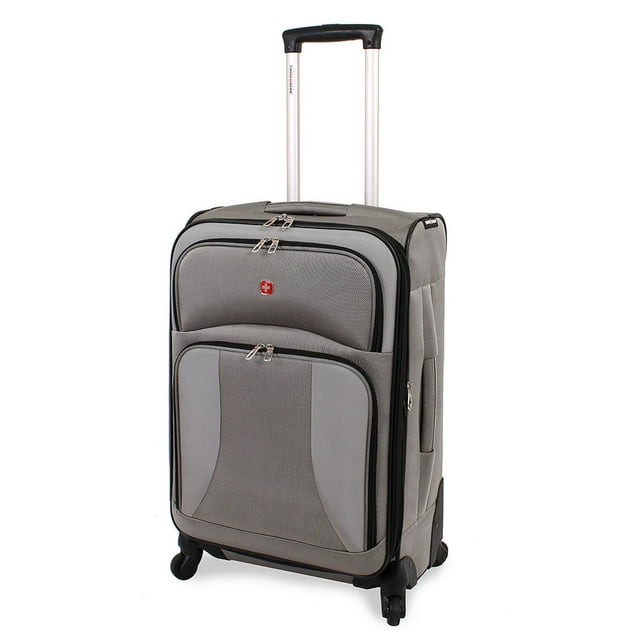 7211 24-inch Grey Medium Expandable Spinner Upright Suitcase