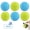 Sky Blue + Neon Yellow, variant on 6 Pack Dog Tennis Balls, High Elasticity Rubber Fetch Toys for Pet Training and Outdoor Play, Sky Blue and Neon Yellow