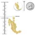 thumbnail image 2 of Gold Mexico Charm Pendant - 10 Karat Gold - Mexico Map Outline Jewelry - Country map Pendant, 2 of 4