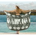 thumbnail image 4 of LA LEELA Women's Summer Wraps Swimwear Coverups Sarong Swim Cover ups Beachwear Skirt Beach Cover-up Long Pareos for Women One Size Jet, Tie Dye, 4 of 5