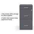 thumbnail image 2 of Staples 3-Drawer Vertical File Cabinet Locking Letter Charcoal 18"D (18606) ST52154-CC, 2 of 9