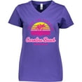thumbnail image 3 of Inktastic Summer Enjoy the Sunshine Carolina Beach North Carolina Pink Women's V-Neck T-Shirt, 3 of 5