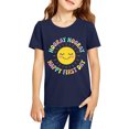 thumbnail image 2 of Sewkxo Back to School T Shirt for Boys Girls Letter Print Short Sleeve Crew Neck Summer Casual Comfortable Daily Funny Tees Children's Shirts,Dark Blue 120, 2 of 4