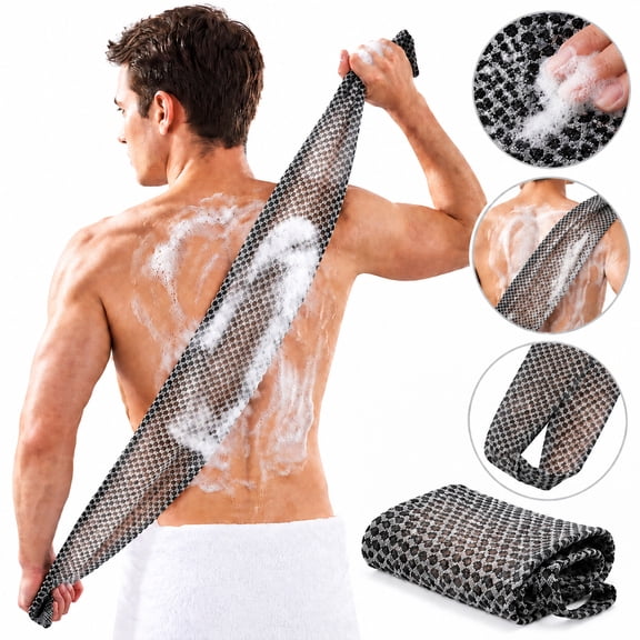 Japanese Exfoliating Back Scrubber Towel – Korean Bath Wash Cloth for Shower