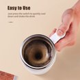 thumbnail image 3 of Walmeck 380mL Self Stirring Mug with Lid Automatic Magnetic Stirring Coffee Cup Electric Stainless Steel Self Mixing Coffee Cup for Coffee Milk Cocoa Hot Chocolate Tea, 3 of 7
