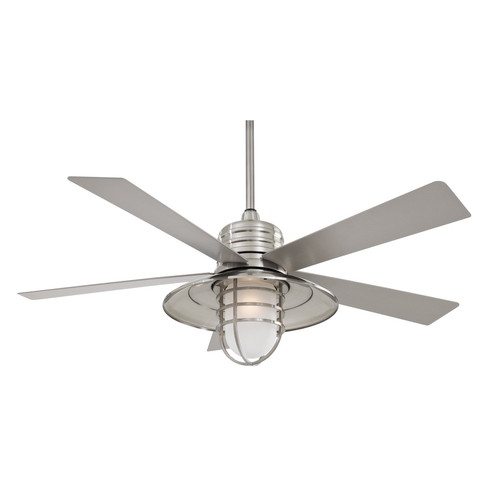Minka Aire F582 Bnw Rainman 54 In Indoor Outdoor Ceiling Fan Indoor Outdoor Ceiling Fan Brushed Nickel Com