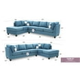 thumbnail image 2 of Glory Furniture Malone Microsuede Sectional in Aqua, 2 of 7