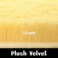 thumbnail image 2 of Junovo Super Soft Fluffy Area Rugs Modern Shag Rug for Bedroom Living Room,Cute Carpets for Kids Nursery Girls Home Dorm,4'x6',Yellow, 2 of 6