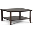 thumbnail image 1 of Simpli Home Acadian Wood 36" Table Basse Carrée de Transition en Brun Brun, 1 of 7