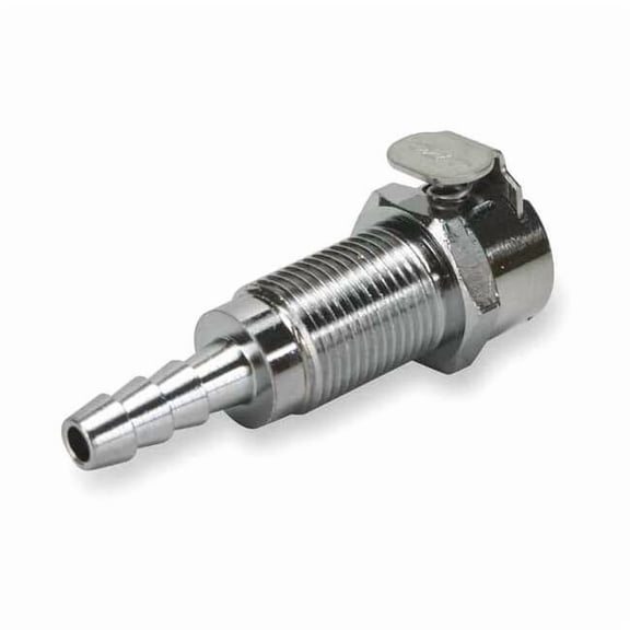 Colder 3/8" Barb Chrome Plated Brass Panel Mount Coupler LCD16006