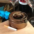 thumbnail image 2 of Crosby Street Bronze Table Top Ash Tray, 2 Pieces, Glazed Ceramic, Durable Dolomite, 4 1/2 Inch Diameter, 2 of 4