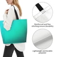 thumbnail image 3 of Balery Turquoise Light Blue Bolsa Tote Estilo Estético con Cremalleras, Bolsa de Hombro, Bolsa de Compras Grande y Plegable, 3 of 8