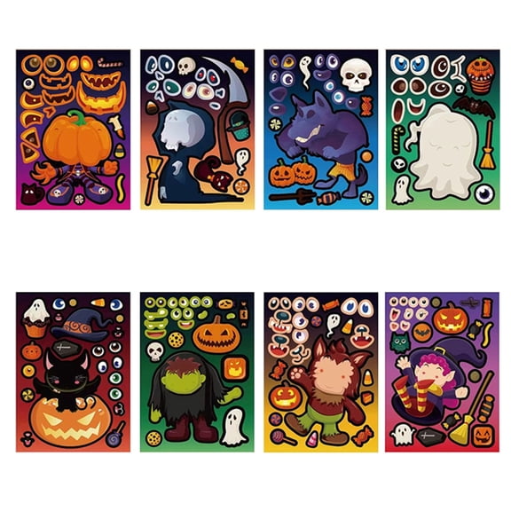 8/16/24/32x Pumpkins Stickers Halloween Stickers Halloween Window Stickers