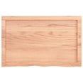 thumbnail image 2 of vidaXL Table Top Light Brown 80x50x(2-4) cm Treated Solid Wood Oak, 2 of 5
