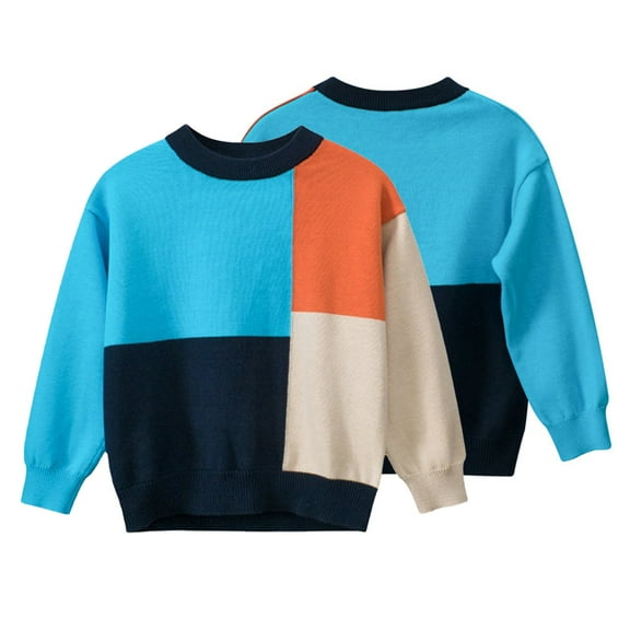 Esaierr 1-10 Years Boys Knit Sweater for Baby Kids,Fall Winter Warm Pullover Jumper,Long Sleeve Knitted Sweaters
