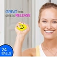 thumbnail image 3 of Neliblu 24 Pack Stress Balls for Kids and Adults - 2" Stress Ball in Bulk - Neon Yellow Squishy Balls with Smiley Faces - Fun Party Favors for Classroom, Goodie Bags, and Fidget Toys for Kids, 3 of 7