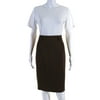 Pre-owned|Escada Elements Womens Wool Mid Rise Knee Length Pencil Skirt Brown Size 40