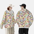 thumbnail image 4 of Fotbe Glazed Donuts Chaqueta con Protección Solar UPF 50+ para Hombre y Mujer, Camisa con Capucha y Bolsillos-Medium, 4 of 7