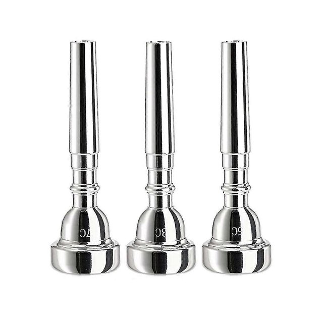 Trumpet Mouthpiece, 7c 5c 3c Silver Plated Mouthpiece For Beginners, Professional Players-In Stock