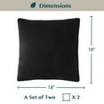 thumbnail image 6 of PAVILIA Black Throw Pillow Covers 18x18 Set of 2, Decorative Pillow Cases for Bed Sofa Couch, Boho Aesthetic Accent Decor Cushion for Bedroom Living Room, Velvet Square Euro Sham Covers, Solid Black, 6 of 7