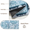 thumbnail image 2 of Light Blue White Flowers Kitchen Runner Rug 2x6 Washable Runners for Hallway Non Slip Rustic Vintage Botanical Leaves Large Area Rug Indoor Floor Carpet for Bathroom Laundry Entryway Bedroom, 2 of 8