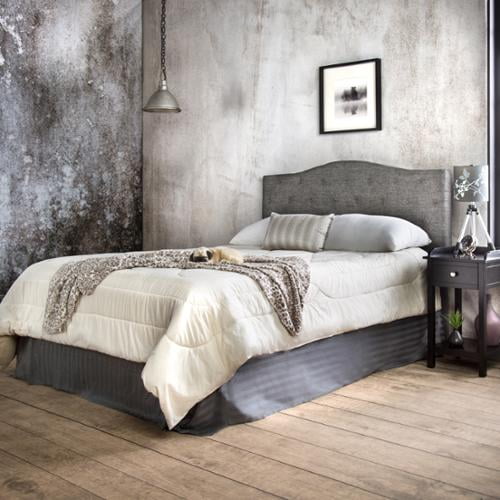 Furniture of America Kiff Modern FlaxFabric Tufted Headboard Ivory