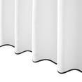 thumbnail image 6 of Mainstays 14 Piece Black and White Scallop Shower Curtain Set – 72" x 72" Faux Linen Fabric, Waterproof PEVA Liner & Metal Hooks, Machine Washable, 6 of 12