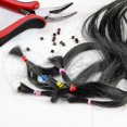 thumbnail image 2 of Kit de extensión de cabello, alicates, ganchos para tirar, dispositivos de cuentas, kits de herramientas y microanillos forrados de silicona de 1500 piezas (cuentas marrones). Afortunado Sencillez, 2 of 5