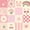 Pink Cream, variant on jejeloiu Kawaii Patchwork 7 Pieces Full Size Bedding Sets For Girls,Pastel Print Full Size Bed in a Bag,Blue White,Reversible