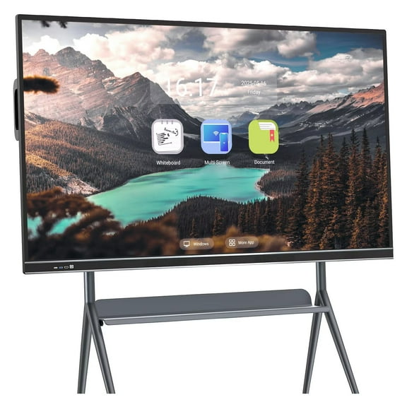 JYXCN 86''Smart Displays Pro Live Streaming Display, Screen Mirroring Reverse Control IR Touch Rotatable 4K Monitor Wireless 5G/WiFi Connectivity for Digital Signage, School & Conferences