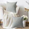 thumbnail image 3 of Christmas Light Blue Polka Dot Pillow Covers 16x16 Set of 2 Winter Boho Style Decorative Throw Pillow Cases Outdoor Farmhouse Holiday Decoration for Sofa Couch Bed, 3 of 6