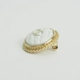 thumbnail image 2 of Pre-Owned Chanel CHANEL Chaina Matelasse Coco Brooch White x Gold Women's A19C (Good), 2 of 6