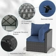 thumbnail image 5 of 8 Piece Patio Furniture Set with 42" Propane Gas Fire Pit Table with Coffee Table,Blue, 5 of 7