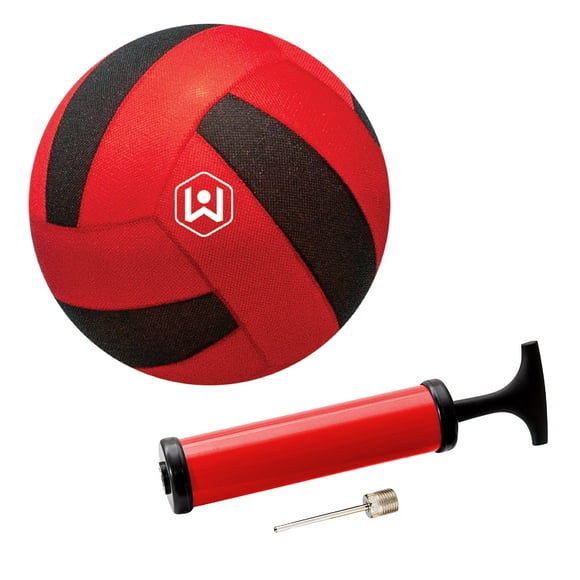 Wicked Big Sports Exclusive Updated Volleyball-Supersized Soccer Ball Outdoor Sport Tailgate Backyard Beach Game Fun for All, Red
