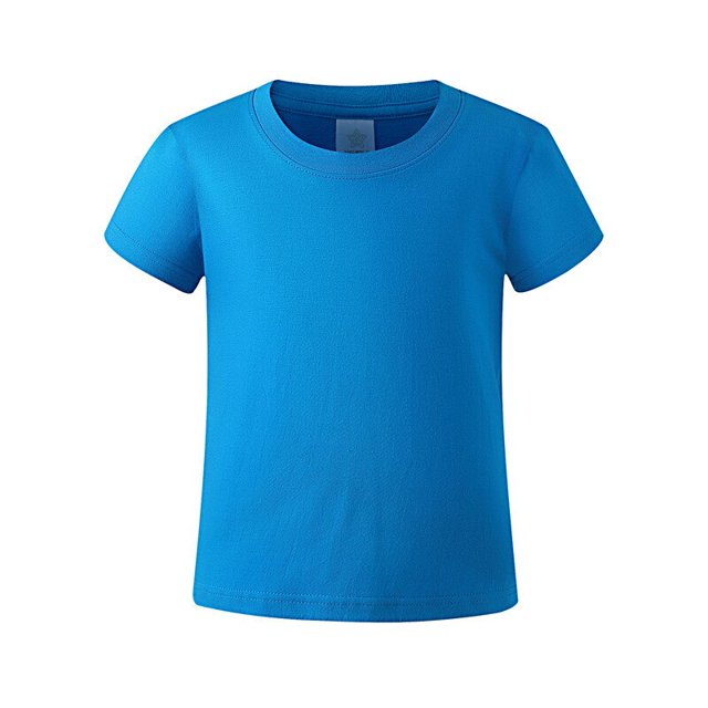 NOVEDAD DE VERANO 2023, ropa para niños, camiseta de Color sólido, ropa informal para niños, camisetas de algodón de manga corta para niños, camisetas de 1 a 10 años, 150cm Gao Jinjia LED