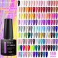 thumbnail image 2 of MEET ACROSS-esmalte de Gel para uñas, barniz de diseño para manicura, con lentejuelas y purpurina láser de colores, UV, LED, 140 colores, 7ml, 2 of 4