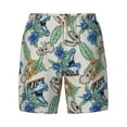 thumbnail image 4 of Lsque Mens Swim Trunks Dinosaurs And Leaves Pattern - Bathing Suit Compression Liner - Beach Swim Shorts Swimwear - (S-3XL) - Stretch Quick Dry -3X-Large, 4 of 9