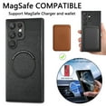 thumbnail image 2 of for Samsung Galaxy S23 Ultra (6.8 inch) Case,Built in Magnets for MagSafe Charger,Drop Protection Durable PU Leather Slim Lightweight Support Wireless Charging Magnetic Phone Cover,Brown, 2 of 13