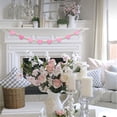thumbnail image 5 of Lssam Valentine's Day Garland Farmhouse Style with Felt Heart and Wood Bead Banner for Mantel Decor in Neutral Holiday Party Colors (Heart Pink), 5 of 7