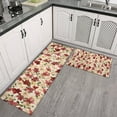 thumbnail image 2 of Pioneer Flower Floral Print Pattern Kitchen Rugs Sets Of 2,Anti Fatigue Kitchen Mat Rugs Non Slip Washable,Decorative Kitchen Floor Mats for Kitchen,Sink,Laundry,17"x30"+17"x47", 2 of 7
