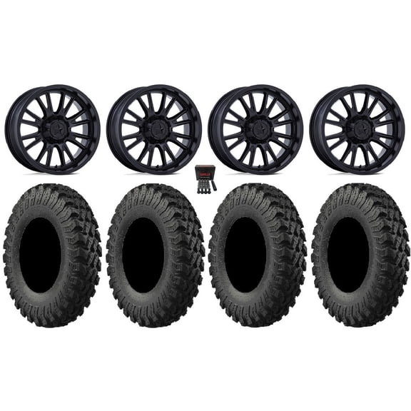 MSA ThunderLips 15" Wheels Black 30" MotoRally Tires Polaris RZR XP 1000 / PRO XP / Ranger XP 900/1000