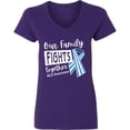 thumbnail image 3 of Inktastic Our Family Fights Together ALS Awareness Women's V-Neck T-Shirt, 3 of 5