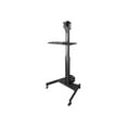 thumbnail image 1 of StarTech.com Mobile Workstation Cart with Monitor Mount, CPU/PC Holder, Keyboard Tray, Ergonomic Height Adjustable Desktop Computer Cart, Rolling Mobile Standing Workstation on Wheels - Portable Stand-Up Cart - Cart - for LCD display / PC equipment - steel - black, 1 of 12
