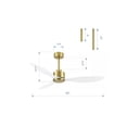 thumbnail image 3 of Breezary Sawyer 52 in. Indoor Gold White-Blades Ceiling Fan with Remote Control, 3 of 4