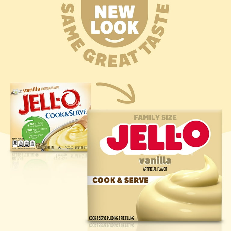 Jell-O Vanilla Cook & Serve Pudding & Pie Filling Mix 4.6 oz for