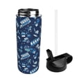 thumbnail image 2 of Yiaed Blue Bus Print Water Bottle with Straw Lid, Stainless Steel Double Wall Insulated Water Bottle | Leak-Proof and Spill-Proof Water Bottle, 2 of 8