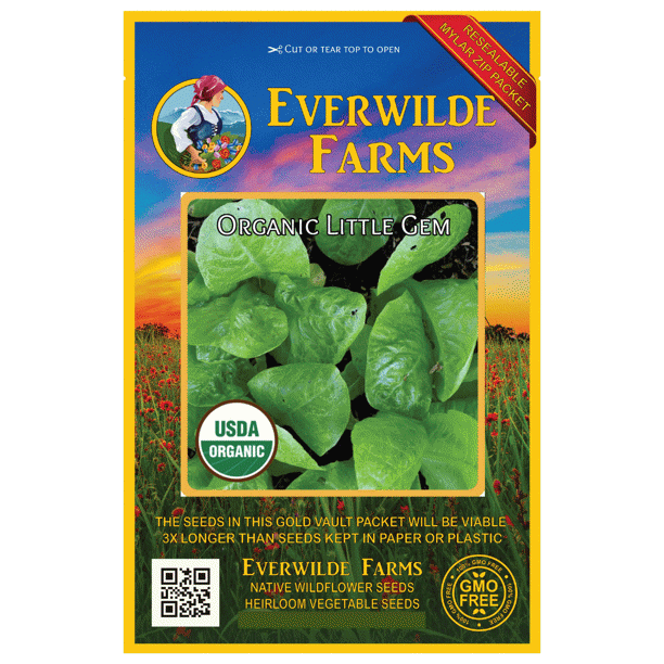 Everwilde Farms 500 Organic Little Gem Butterhead Lettuce Seeds
