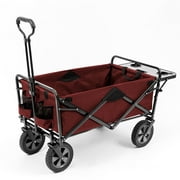 Mac Sports Chariot utilitaire de jardin pliable pliable avec table Marron